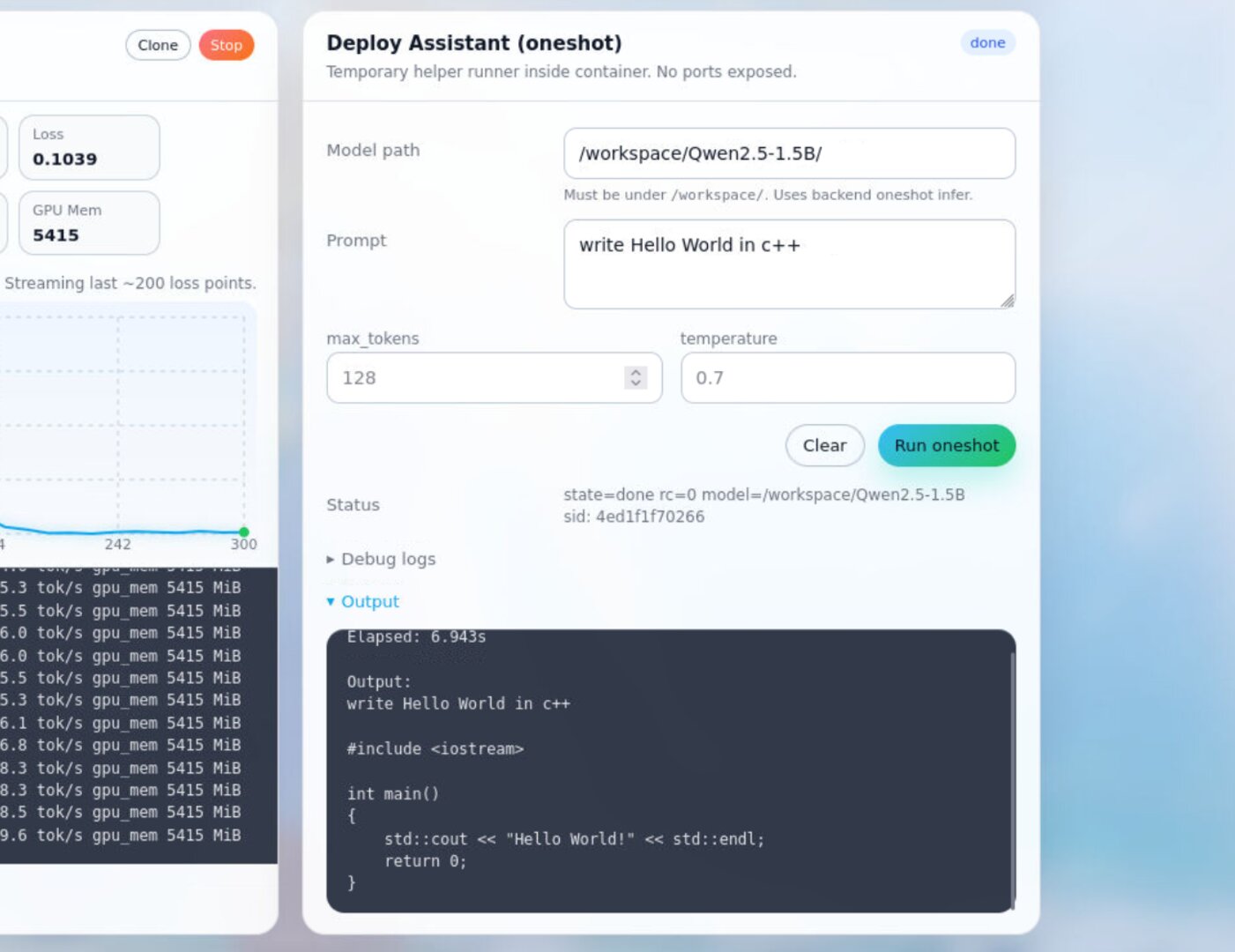 Deploy Helper: results and errors