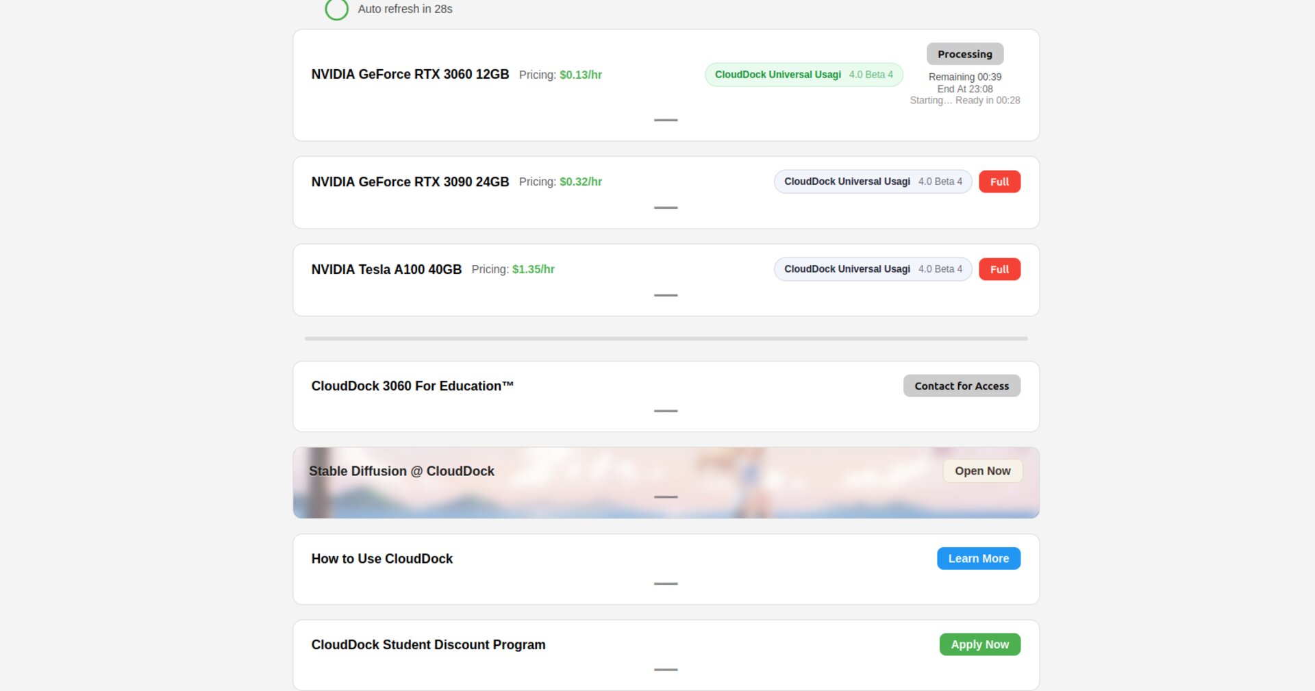Queue position & ETA