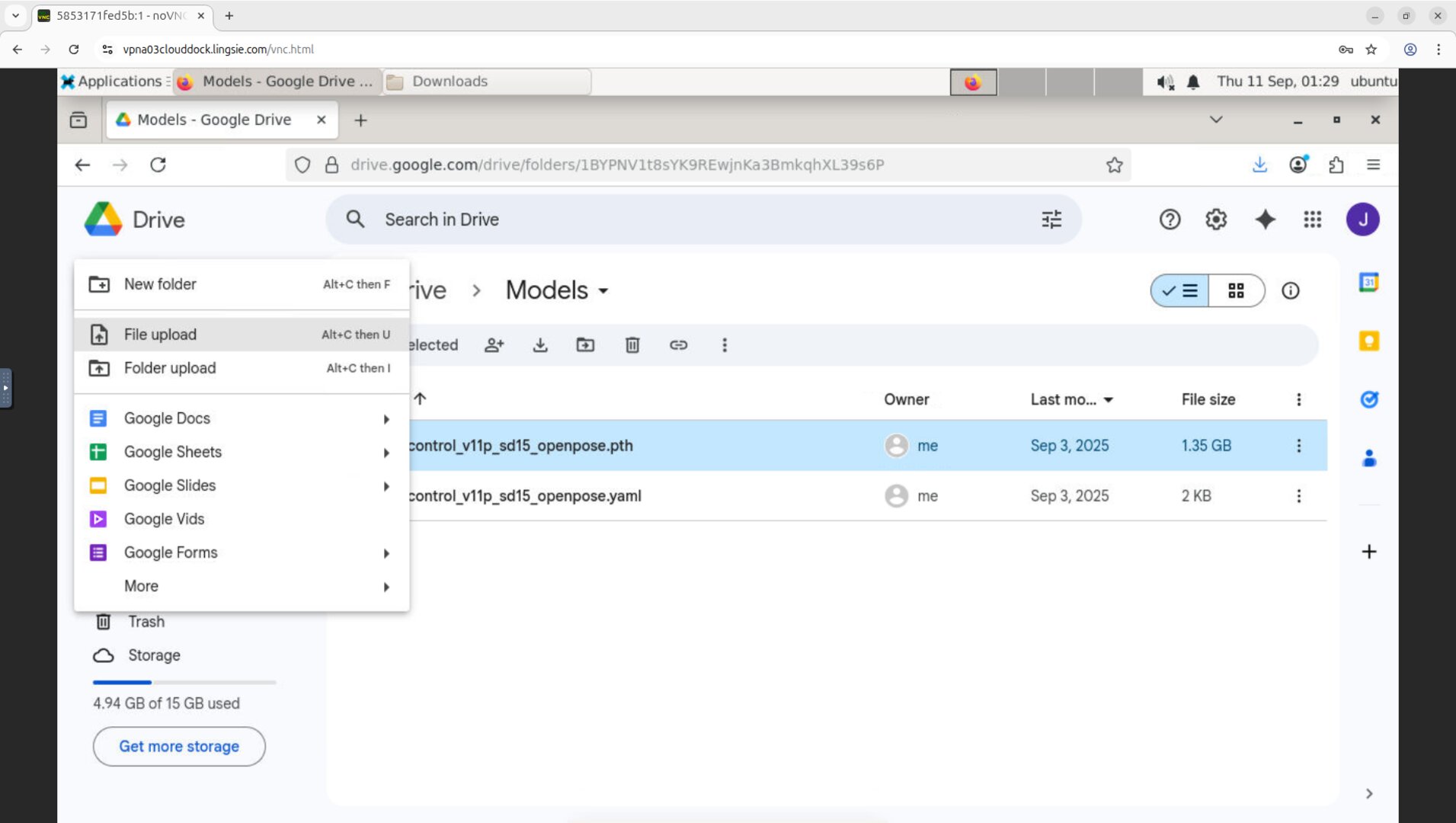 File picker - Downloads