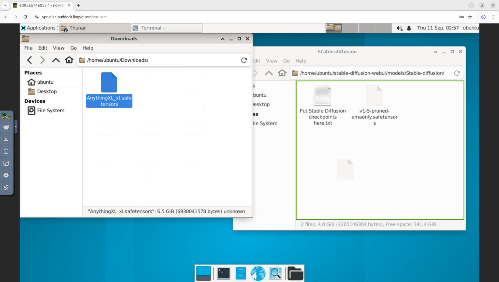 Move models into target folder