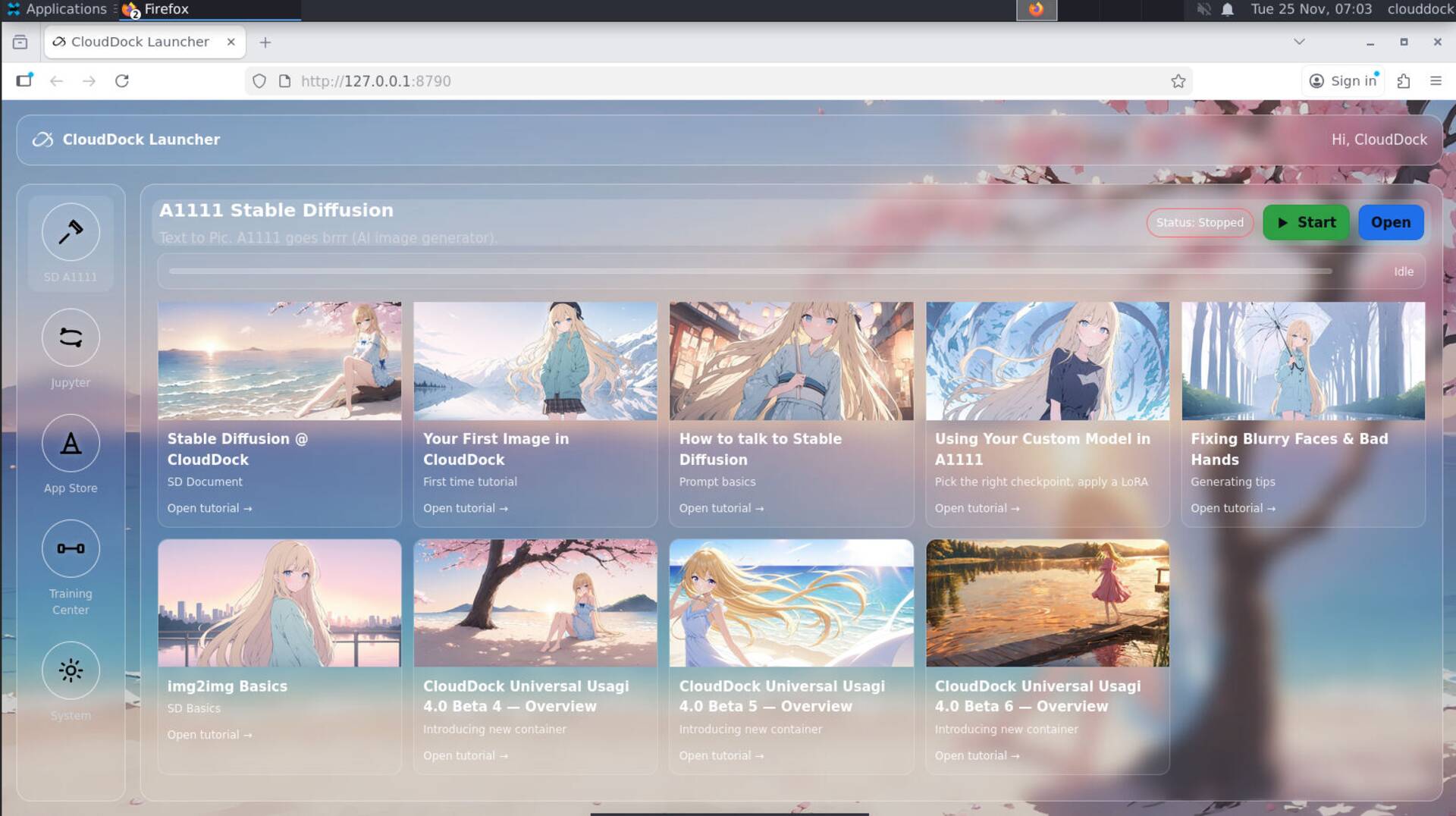 Scrollable guide area with multiple shortcuts