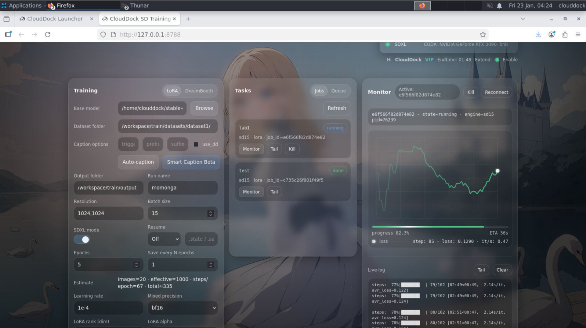 Built-in progress bar and ETA