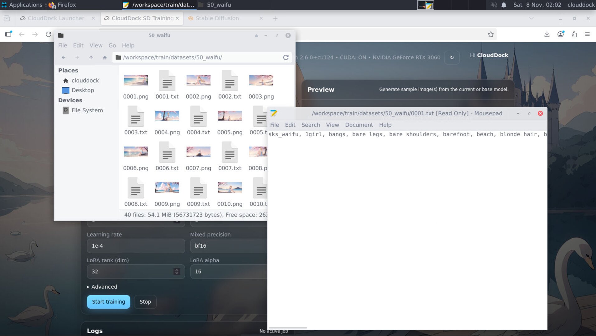 Manual captions alongside images