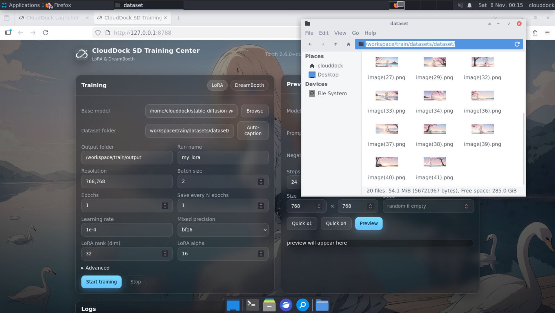 Dataset directory picker with auto path-fix banner