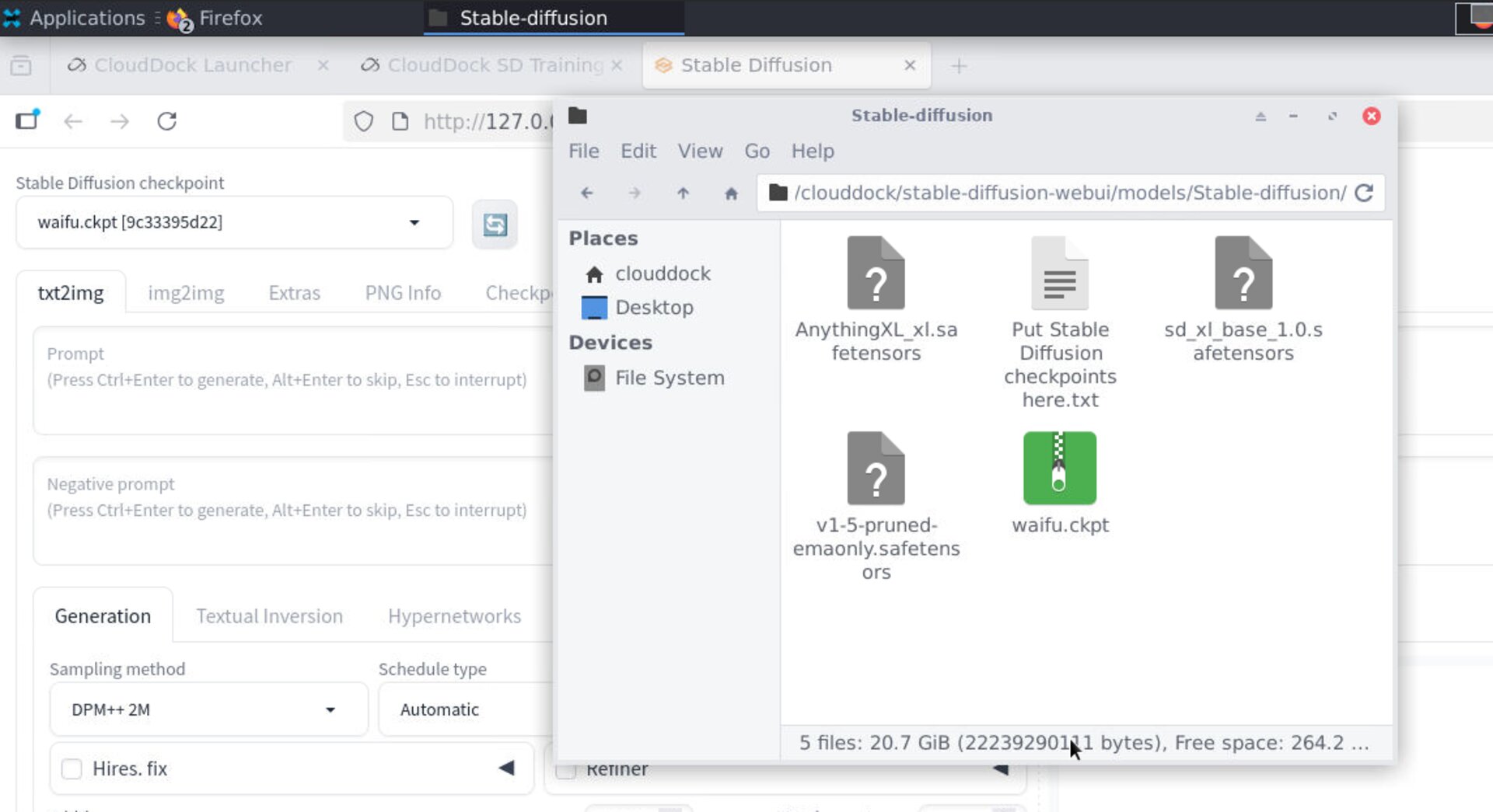 DreamBooth checkpoint ready in A1111 checkpoint dropdown