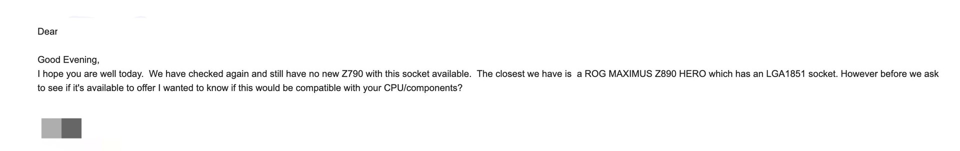 Email: Z890 HERO suggested